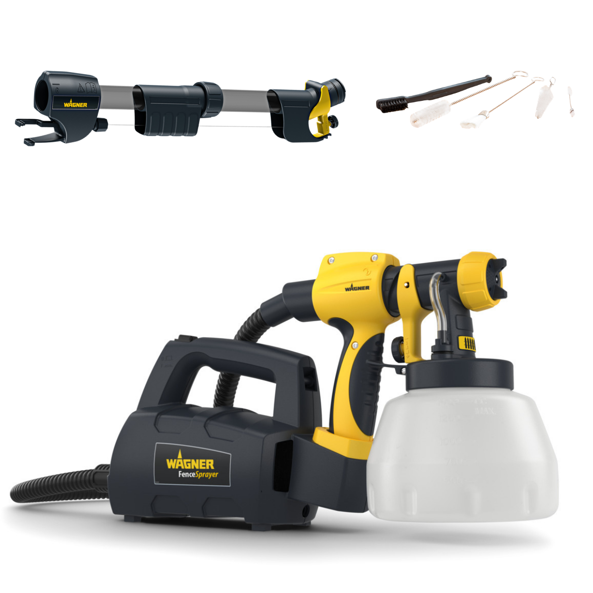 Wagner Fence &amp; Decking Sprayer + 60cm Nozzle Extension Attachment + Cleaning kit