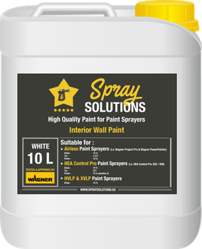 SpraySolutions - Emulsion/Wall Paint - 10 litres - WHITE